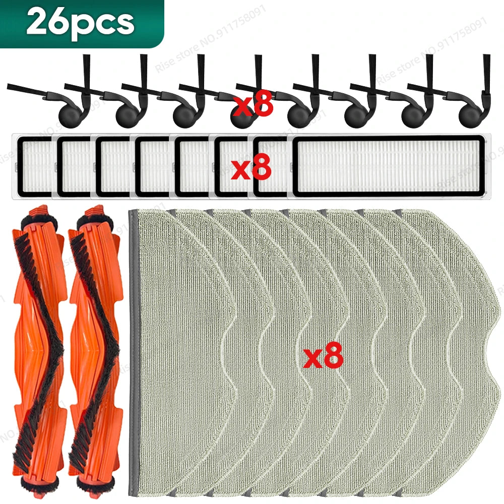 Compatible for Xiaomi Robot Vacuum S40 / OV81 Accessories Main Brush Hepa Filter Mop Cloth Replacement Parts