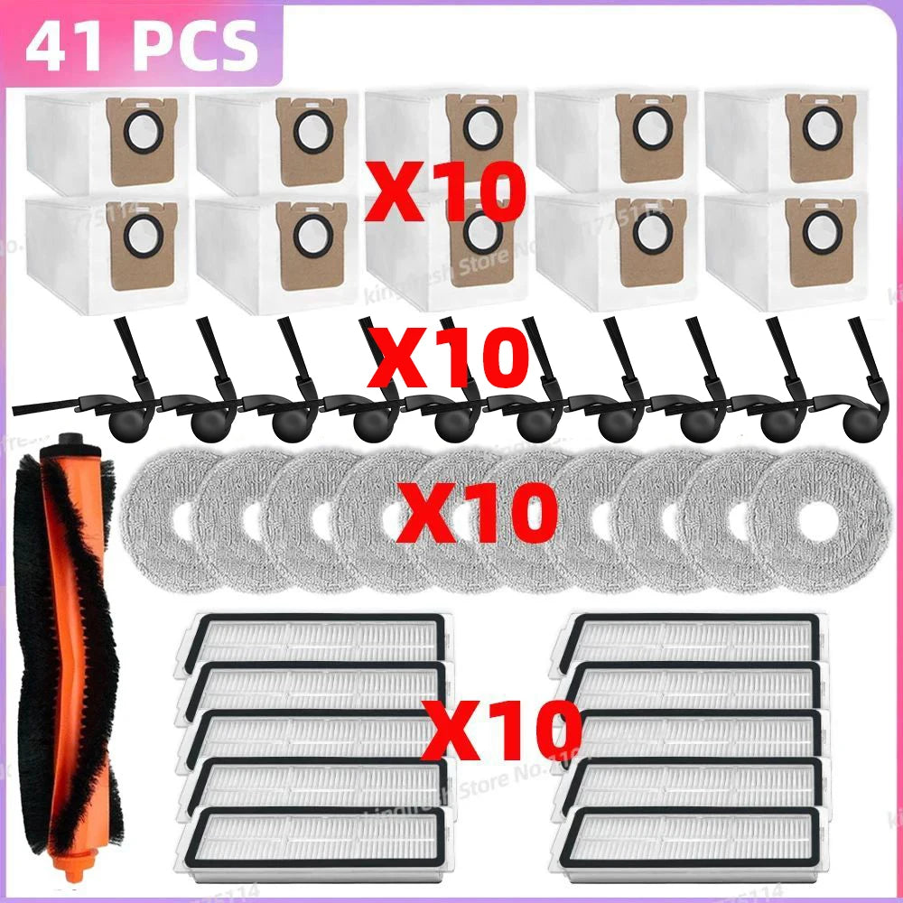 Fit For ( Xiaomi Mijia 5C /OV42CN Xiaomi Robot Vacuum H50 / H50 Pro ) Vacuum Parts Main Side Brush Filter Mop Cloth Dust Bag