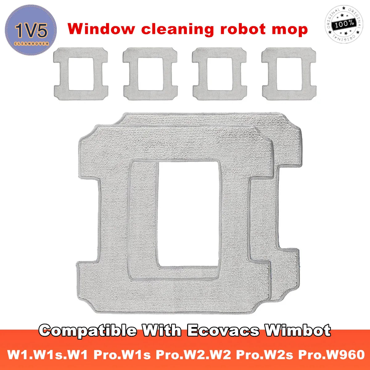 Cleaning Pads for Ecovacs Winbot W1/ W2s Pro/ W2 Omni /W960 