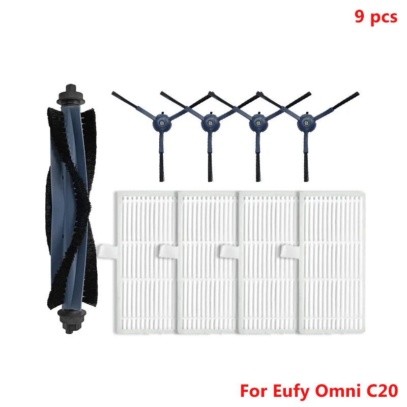 Fit For Eufy Omni C20 Robot Spare Vacuum Cleaner Accessories Main Side Brush Filter Mop Cloth Dust Bag Replacement Spare Parts