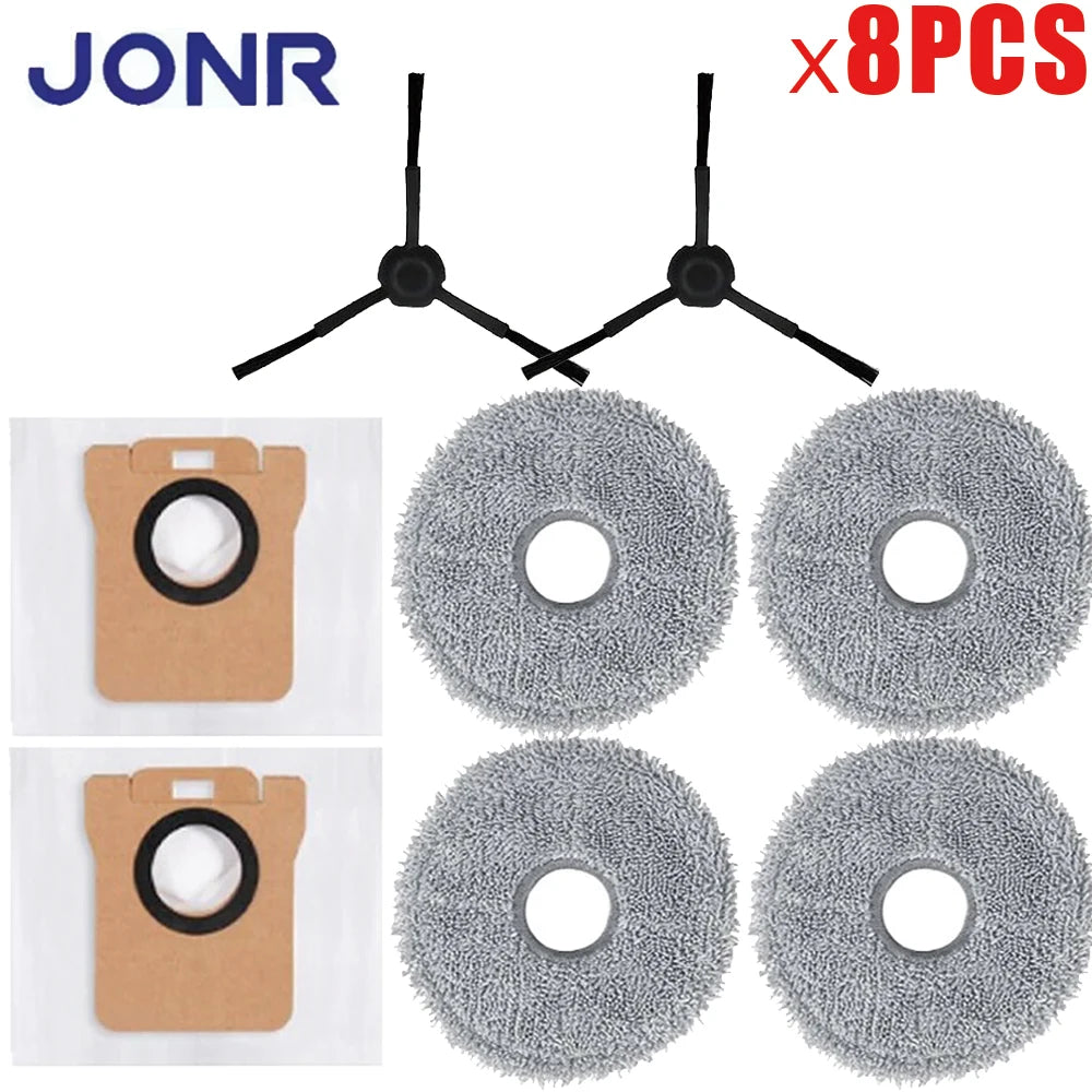 Spare Parts For JONR P20 PRO/T5 Pro Robot Vacuum Cleaner Main Side Brush Hepa Filter Mop Cloth Mop Pad Dust Bag Replacement