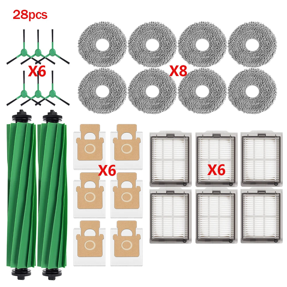 For IRobot Roomba Plus 505 Combo Plus 405 Combo Main Roller Brush Dust Bag Side Brush Mop Pads HEPA Filter Robot Vacuum Parts