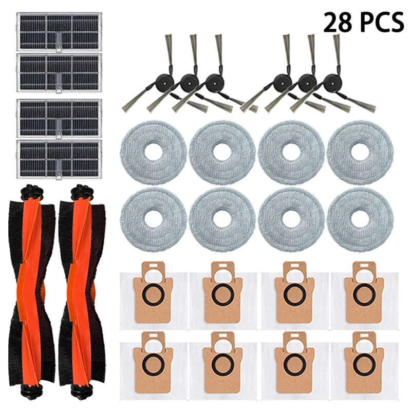 For Xiaomi Mijia M40 / D110CN Vacuum Robot Replacement Main Side Brush HEPA Filter Mop Pads Dust Bag Spare Parts Accessories