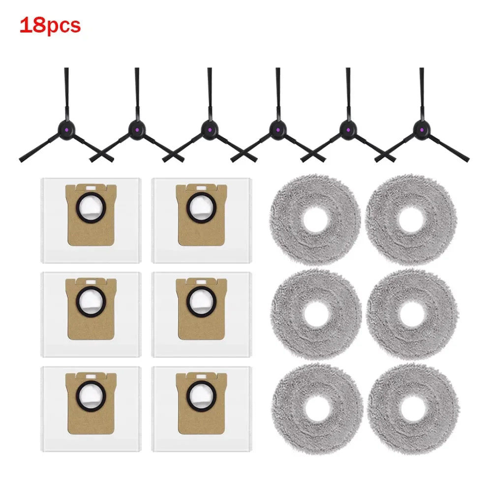 Replacement Accessories Kit For JONR P20 PRO / T5 Pro Robot Vacuum Cleaner Main Side Brush Filter Mop Cloth Dust Bag Spare Parts