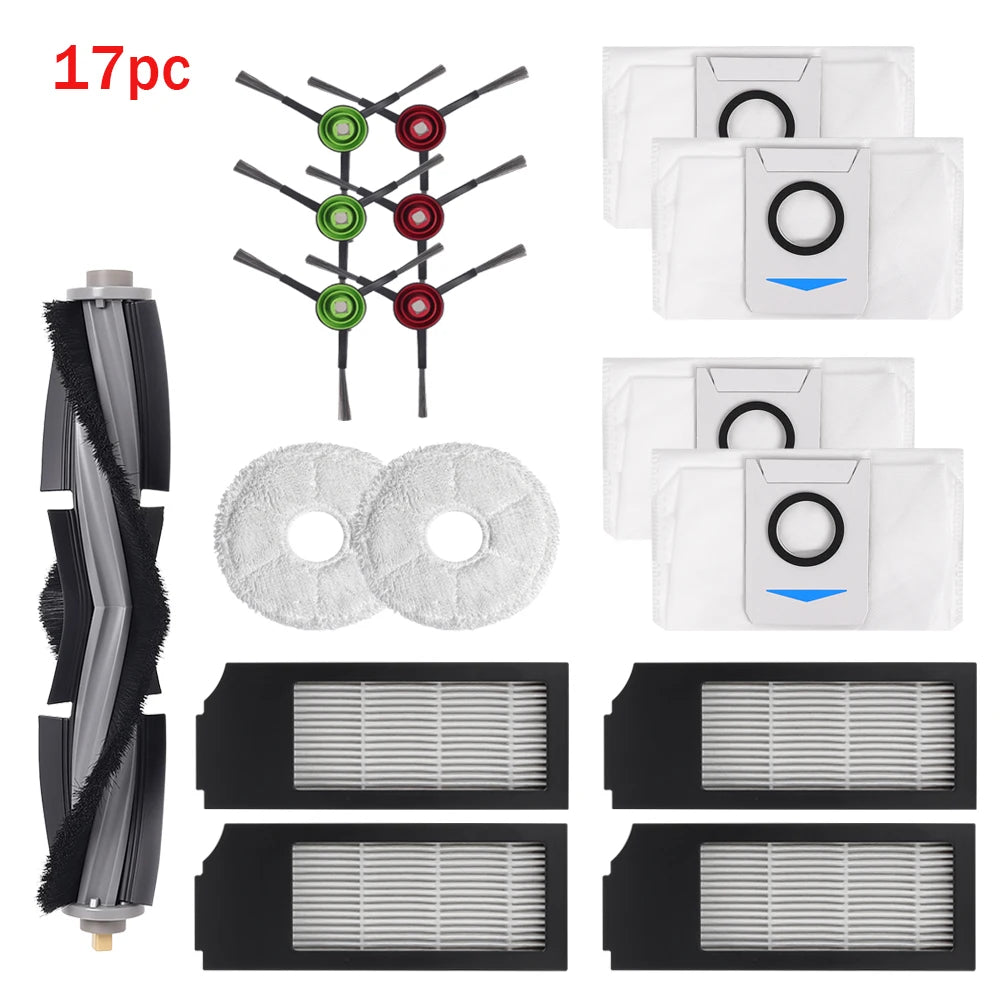 For Ecovacs Deebot T10 TURBO/OMNI/X1 TURBO/OMNI/X1S PRO Vacuum Cleaner Parts Filter Mop Dust Bag Main Side Brush Cover