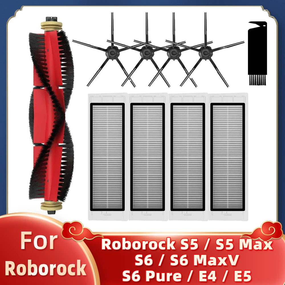 Fit For Xiaomi Mi Robot Vacuum Cleaner 1 / 1S SDJQR01RR SDJQR02RR Roborock E2 E3 E4 E5 S4 Max S5 Main Side Brush Filter