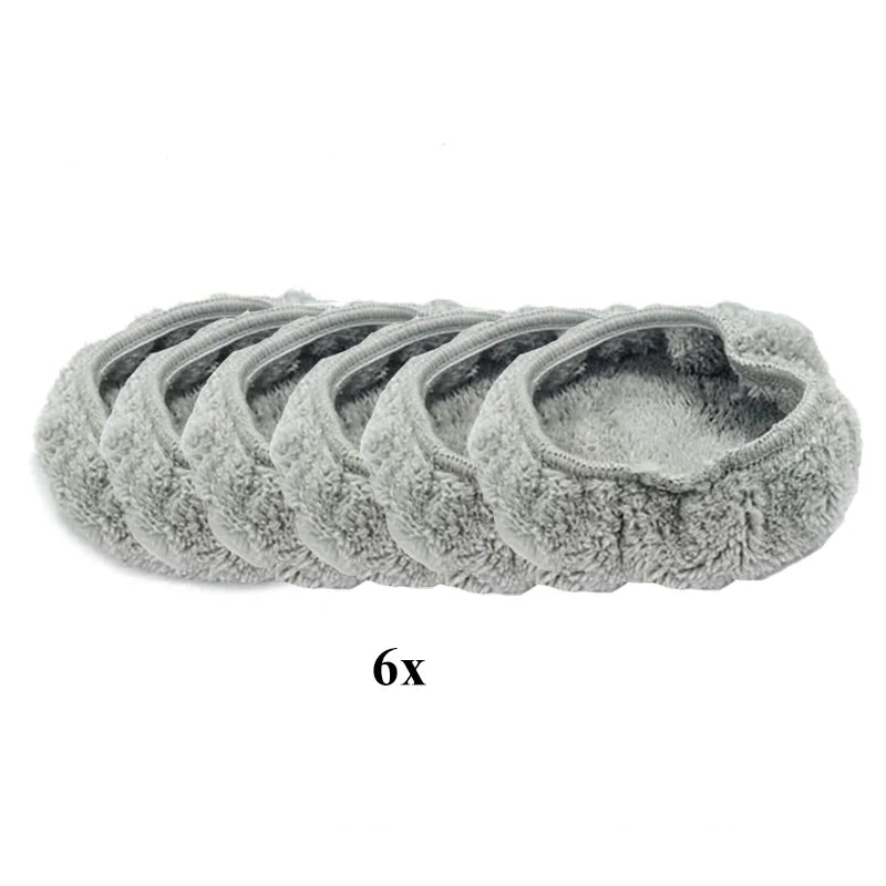 Microfiber Glass Cleaning Mop Cloth 2-Sides Use Cleaning Rag For Universal Round Window Cleaner Robot Vacuum Towel Dust Cloth
