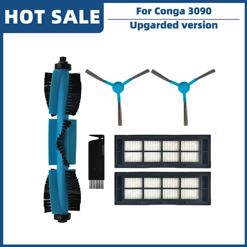 Compatible For Cecotec Conga 3090 Robot Vacuum Spare Parts Accessories Main Side Brush Hepa Filter Mop Rag Cloth Universal Wheel