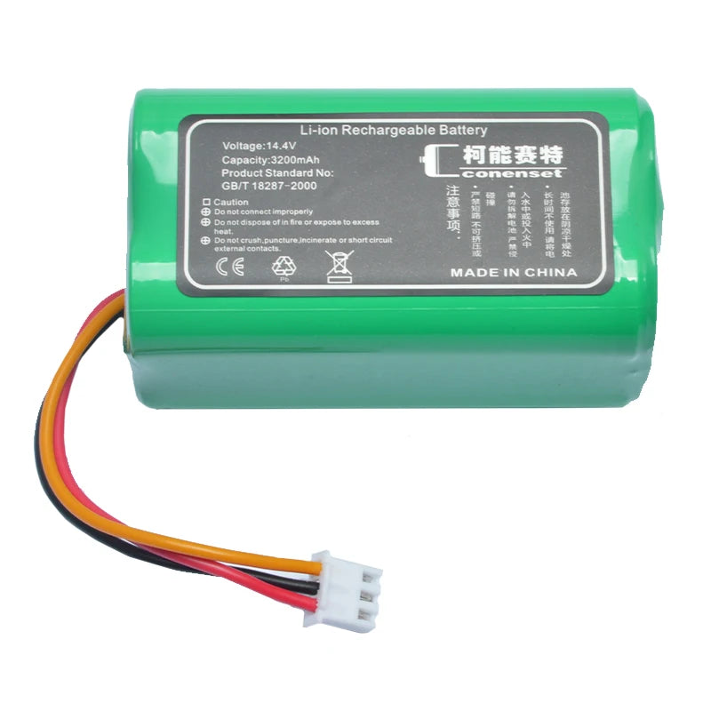 3200mAh 14.4V Battery For ABIR X5 X6 X8 R20 LIECTROUX C30B X