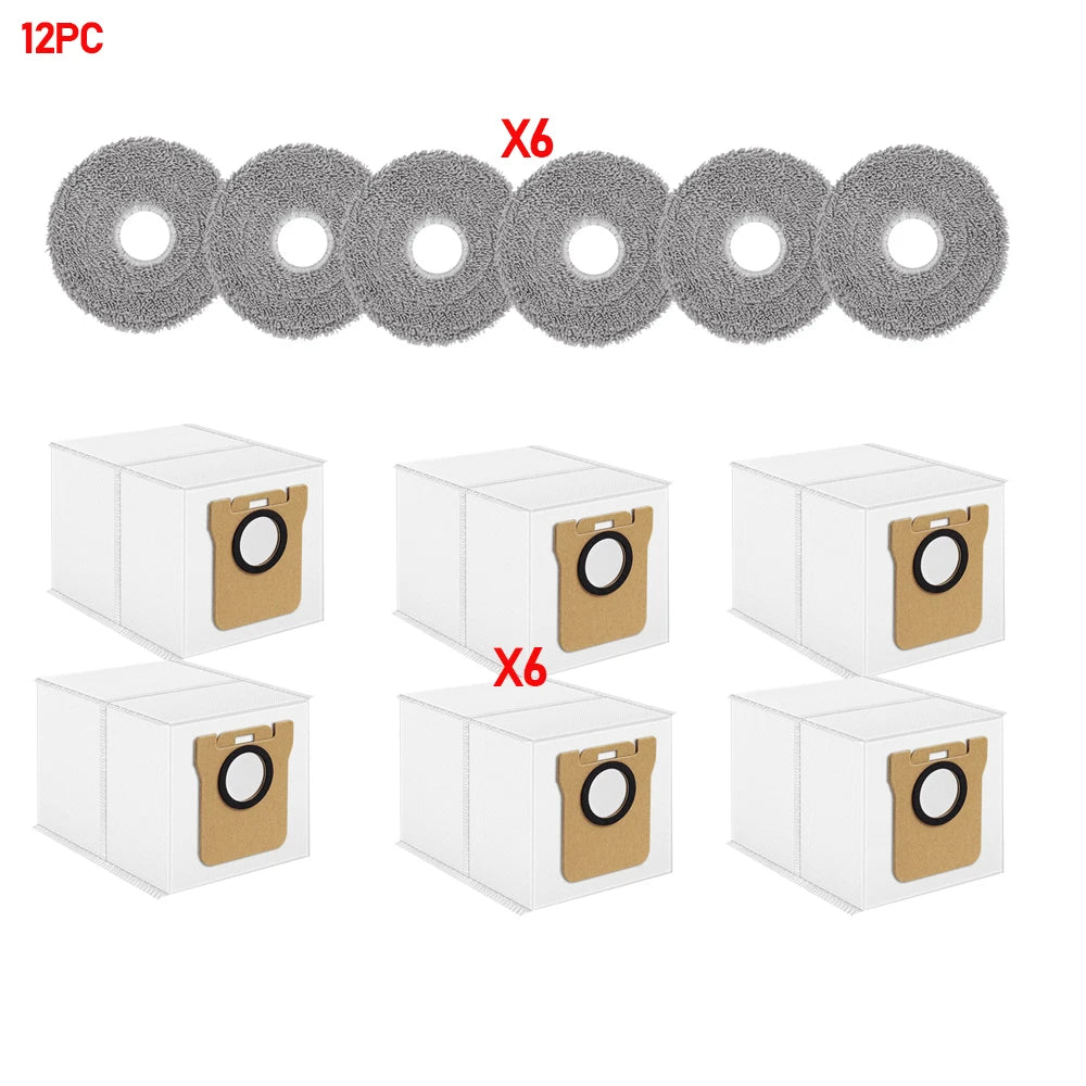Disposable Dust Bag Mop Cloths for Xiaomi 5 Pro OV21CN X10 X20 X20 Plus X20 Max M30 Pro/M30S Robot Vacuum Cleaner Replacement