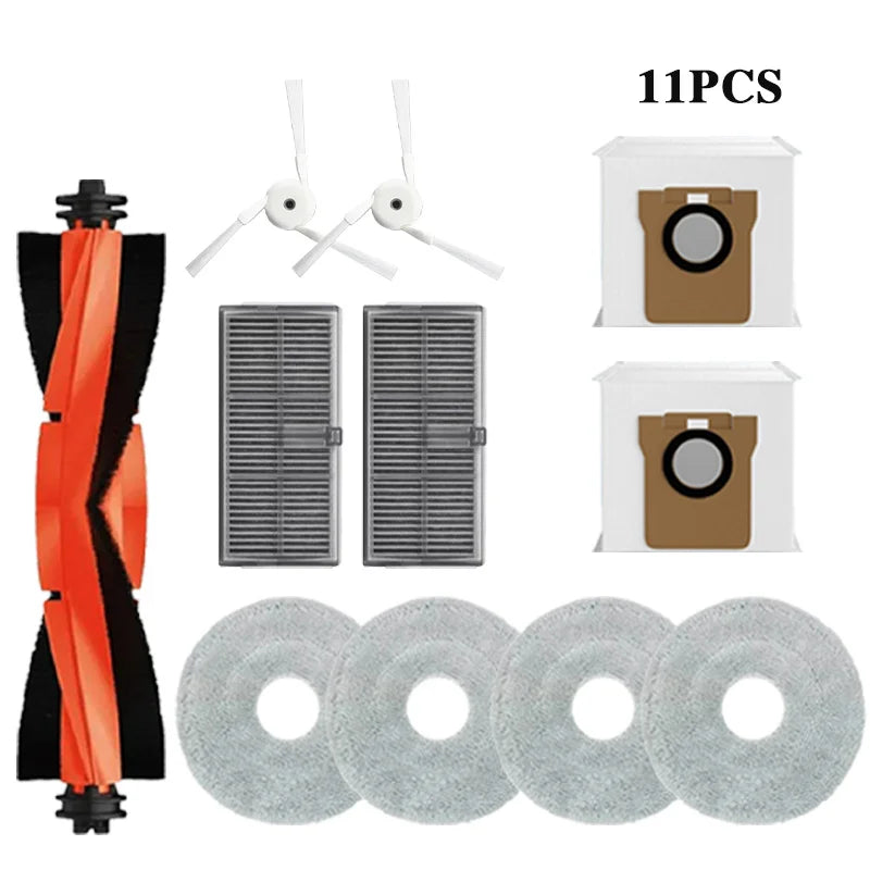 For Xiaomi Mijia M40 D110CN Robot Vacuum Spare Parts Main Side Brush Hepa Filter Mop Cloth Dust Bag Accessories Replacement