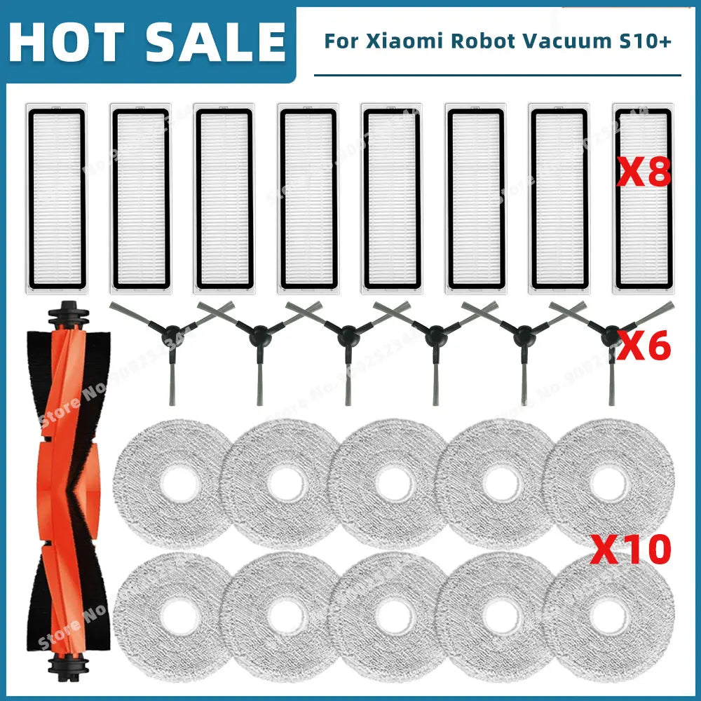 Compatible For Xiaomi Robot Vacuum S20+ / S10 Plus / B108GL / B105 / B108CN B113CN Parts Accessories Filter Main Side Brush Mop