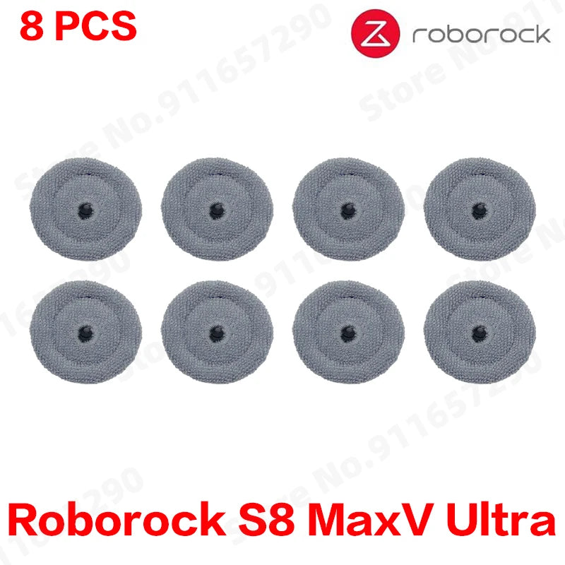 Roborock S8 MaxV Ultra Robot Vacuum Spare Parts Main Side Brushes Mop Cloths HEPA Filters Dust Bags Accessories