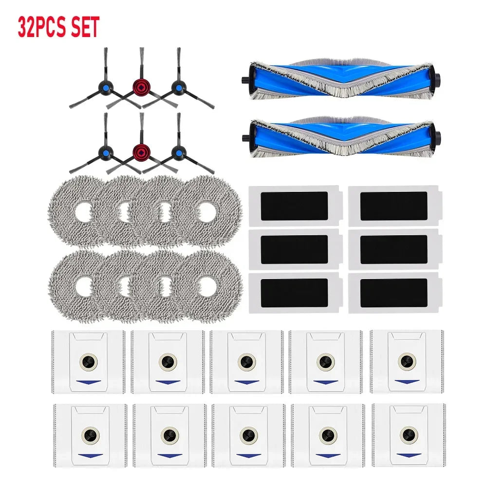 For Ecovacs Deebot T30 Pro Omni/T30 OMNI/YEEDI M12 Pro+/T30 MAX Vacuum Roller Side Brush Mop Cloth Filter Dust Bag Dust Box Part