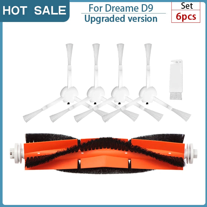 For Dreame Bot D9 Accessories D9 Max Robot Vacuum Cleaner HEPA Filter Main Side Brush Mop Cloths Replacement Spare Parts