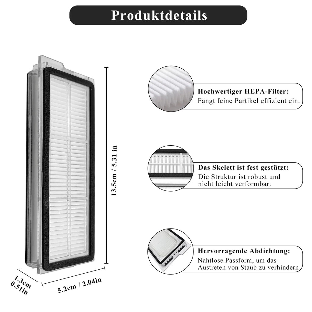 HEPA Filter for Roborock Qrevo S/Qrevo Curve/Qrevo Pro/Qrevo