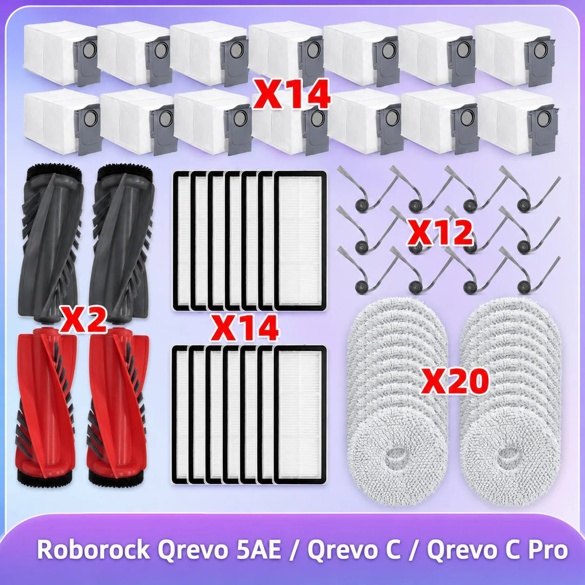 Fit For ( Roborock Qrevo 5AE / Qrevo C / Qrevo C Pro ) Parts
