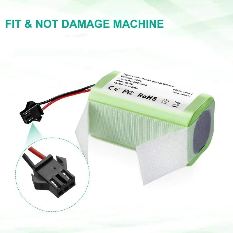 2600mAh/4000mAh Robot Vacuum Cleaner Battery for Conga Excel