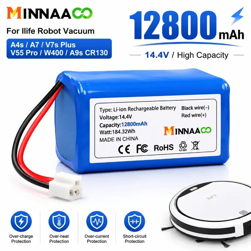 MINNAAOO 12800mAh 14.8V High Capacity Li-ion Battery For HUT