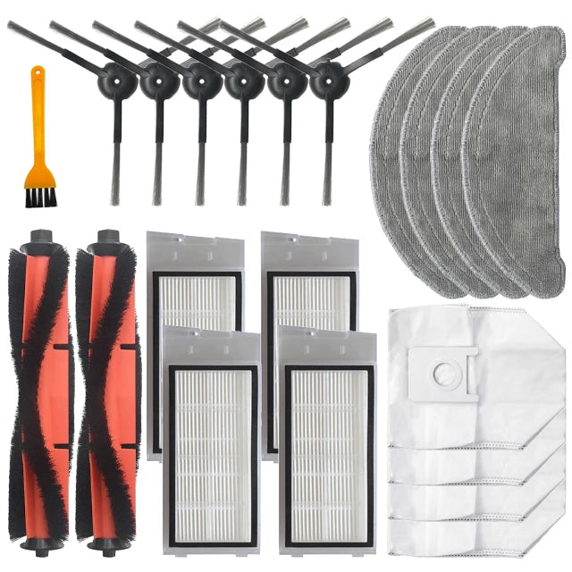 For Roidmi Eve Plus SDJ01RM Robotic Vacuum Cleaner Spare Parts Mop Cloth Hepa Filter Main Brush Side Brush Dust Bag Accessories