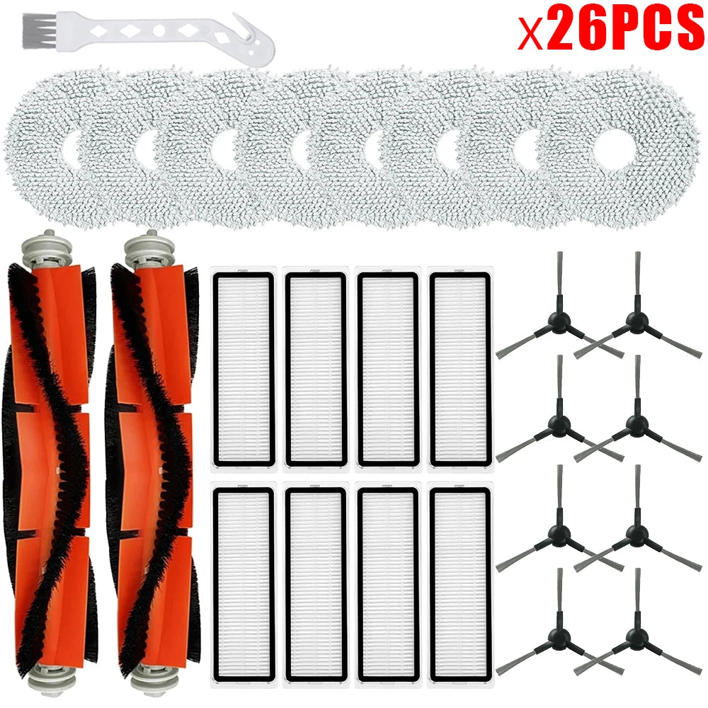 For Xiaomi Robot Vacuum S20+ / S10 Plus / B108GL / B105 / B108CN B113CN Spare Parts Main Side Brush Filter Mop Replacement