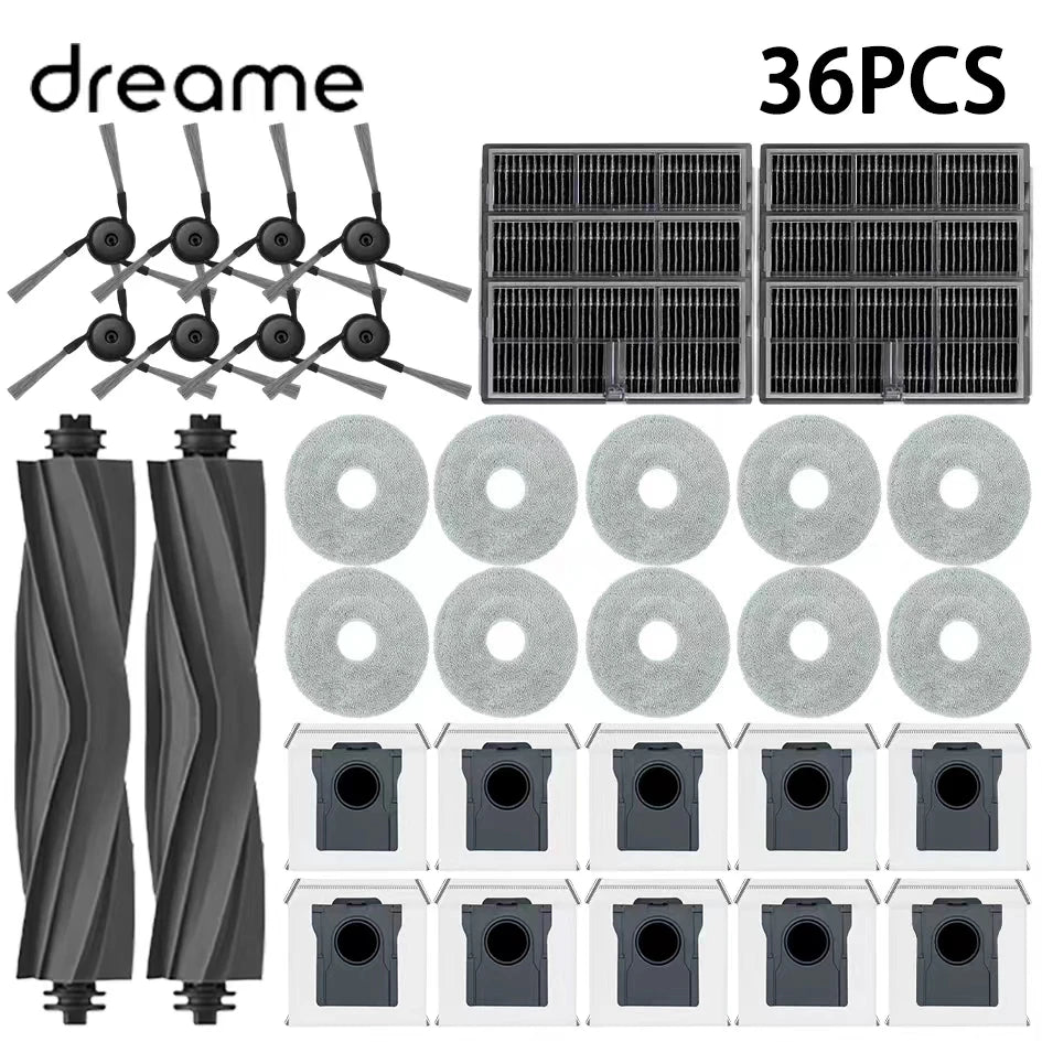 Dreame L10s Ultra Gen3 / L30s Pro Ultra Robot Vacuum Spare Parts Main Side Brushes Mop Cloths HEPA Filters Dust Bags Accessories