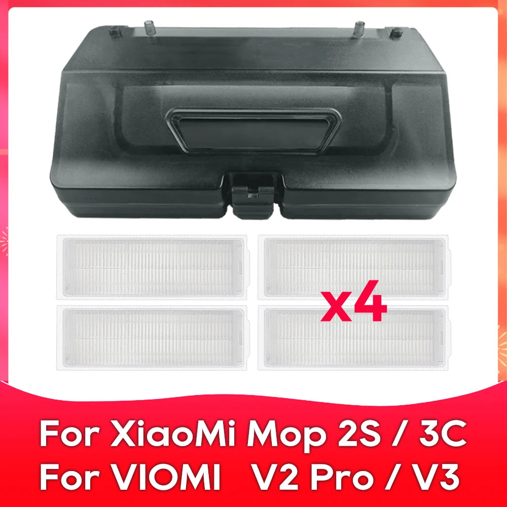 2 in 1 Water Tank Dust Box Fit For ( XiaoMi Mijia Mop 2S Mop Pro STYJ02YM S10 S12 3C VIOMI V2 V3 ) Parts Accessory