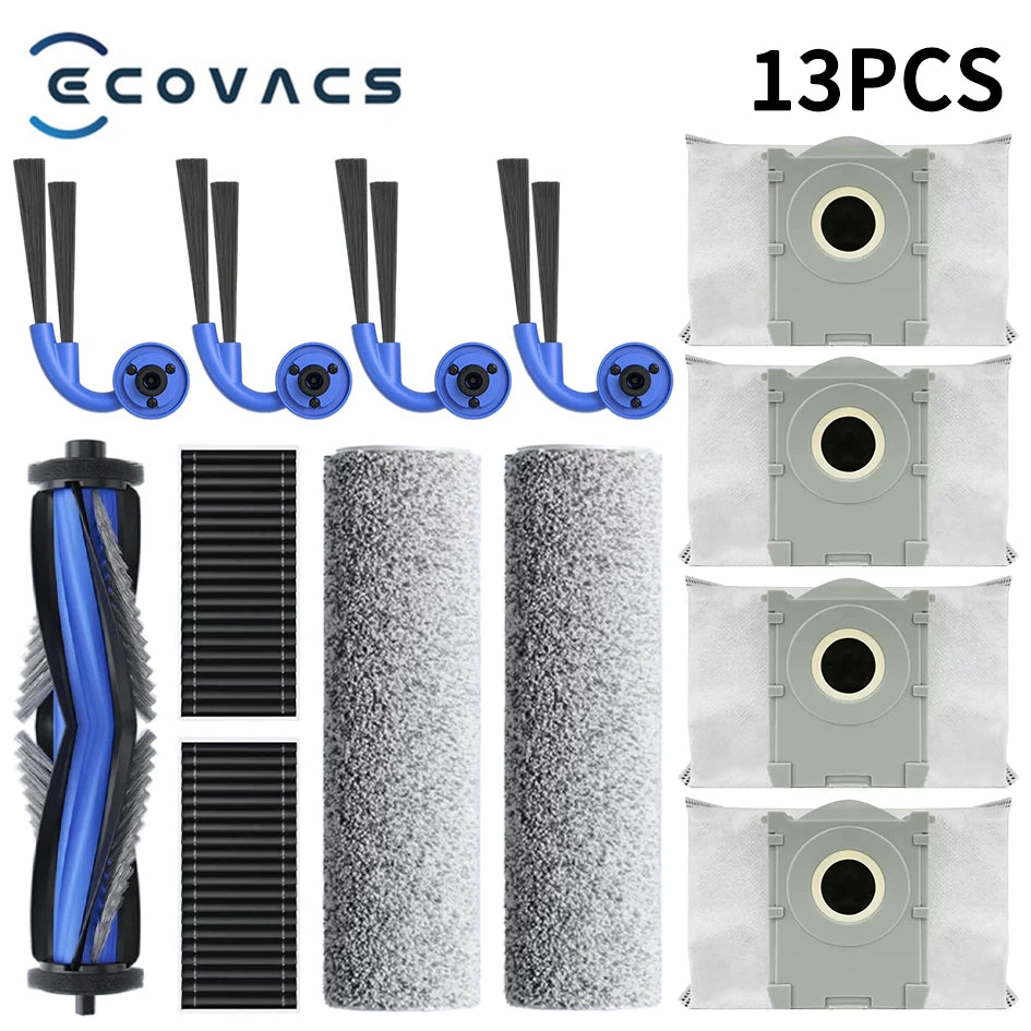 ECOVACS X9 PRO OMNI / X9 Pro Robot Vacuum Spare Parts Main Side Brushes Mop Cloths HEPA Filters Dust Bags Accessories