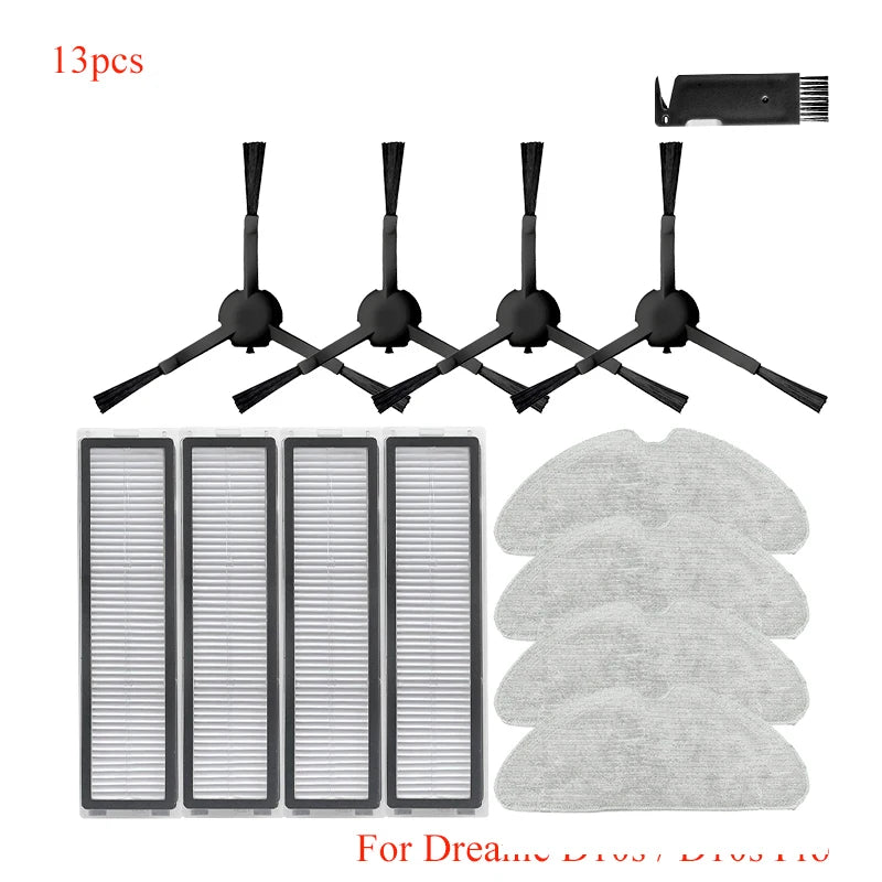 For Dreame Bot D10s / D10s Pro Robot Vacuum Cleaner Roller Main Side Brush Hepa Filter Mop Pad Spare Parts Accessories