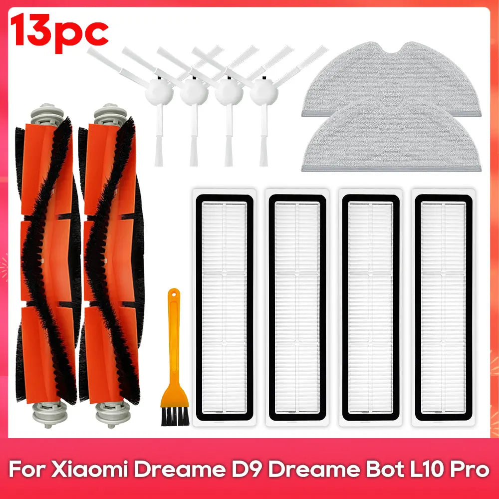 Compatible For ( Dreame D9 L10 Pro Trouver Robot LDS Vacuum Finder ) Spare Parts Accessories Main Side Brush Mop Hepa Filter