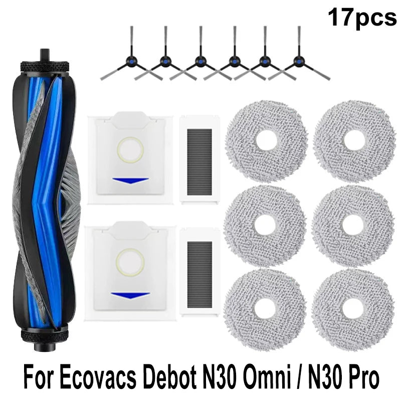 For Ecovacs Debot N30 Omni / N30 Pro Omni Accessory Main Side Brush Hepa Filter Mop Dust Bag Robot Vacuum Replacement Part
