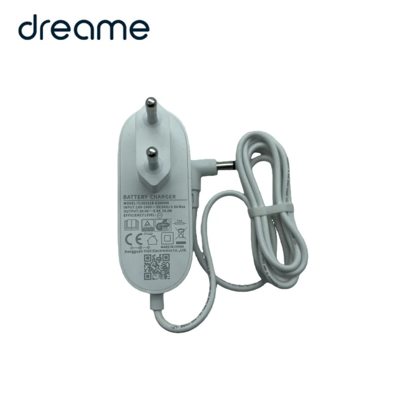 Original Charger with EU Plug for Dreame V9/ V10/ V11/ V12/ T10/ T20/ R10/ M12/ M13/ M14/ H12 Vacuum Cleaner Charging Adapter