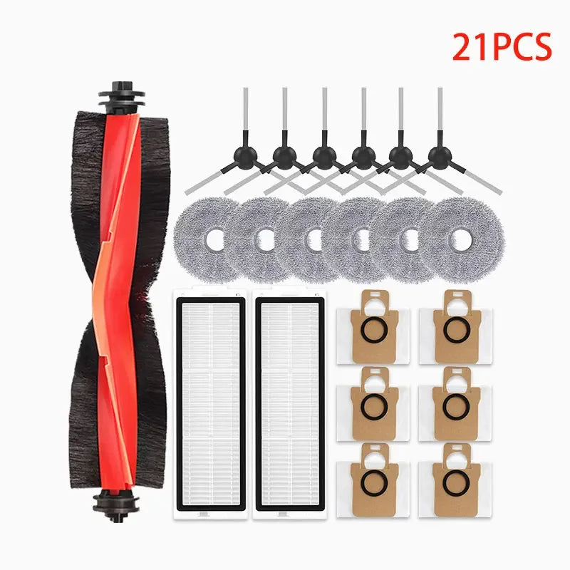 For Xiaomi Robot Vacuum X20 Max / D109GL Parts Accessories Main Brush Side Brush Hepa Filter Mop Cloth Dust Bag Replacement