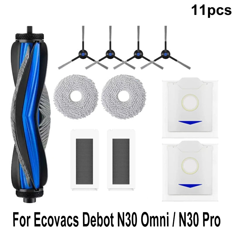 For Ecovacs Debot N30 Omni / N30 Pro Omni Accessory Main Side Brush Hepa Filter Mop Dust Bag Robot Vacuum Replacement Part