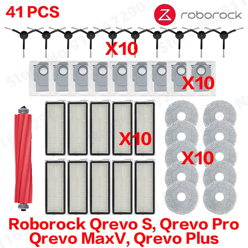 Roborock Qrevo S Qrevo Pro Qrevo MaxV Qrevo Plus Vacuum Parts Main Roller Side Brush Filter Mop Pad Cloth Dust Bag