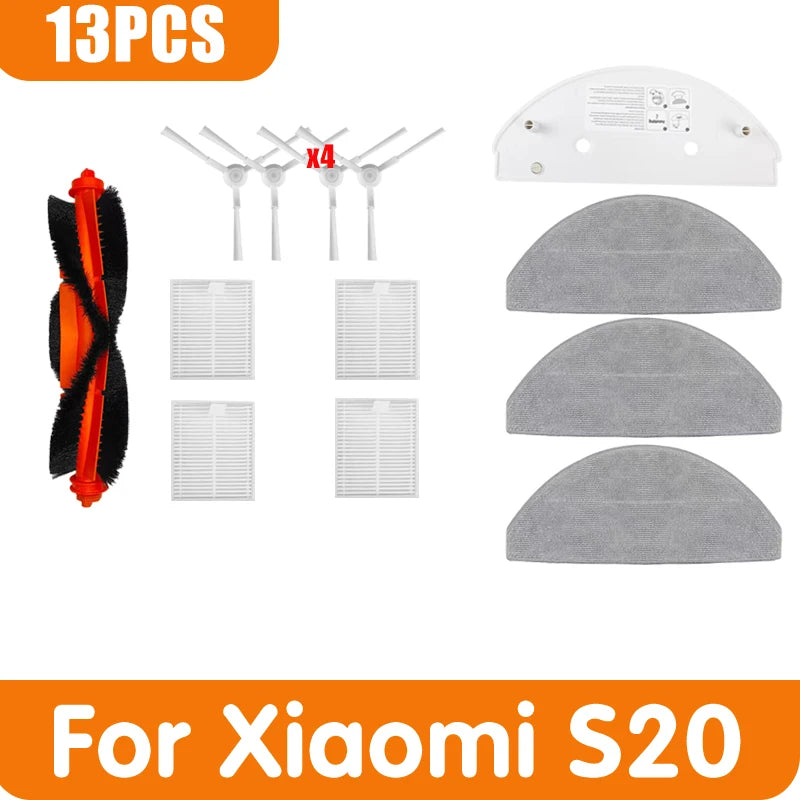 For Xiaomi Vacuum cleaner S20 / D106 E12 E10 B112 Accessories Replacement Main Side Brush Mop Cloth Filter Part