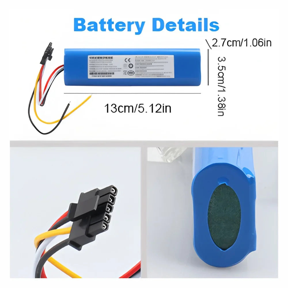 for CECOTEC CONGA 3090 14.4 V 12800 mAh 3091 3092 2090 1690 