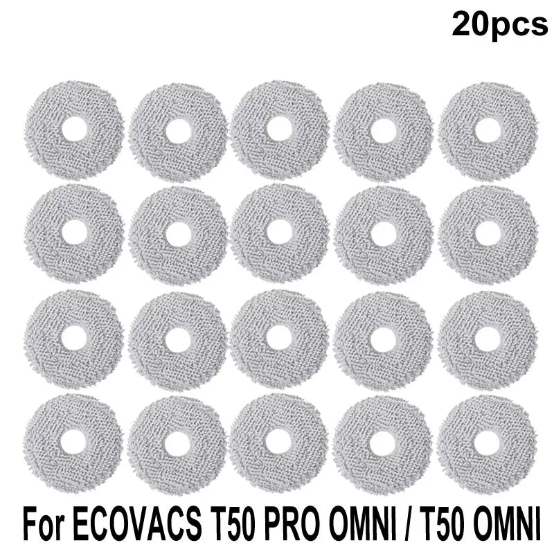 ECOVACS T50 PRO OMNI / T50 OMNI Accessories Main Side Brushes Mop Cloths HEPA Filters Dust Bags Robot Vacuum Spare Parts