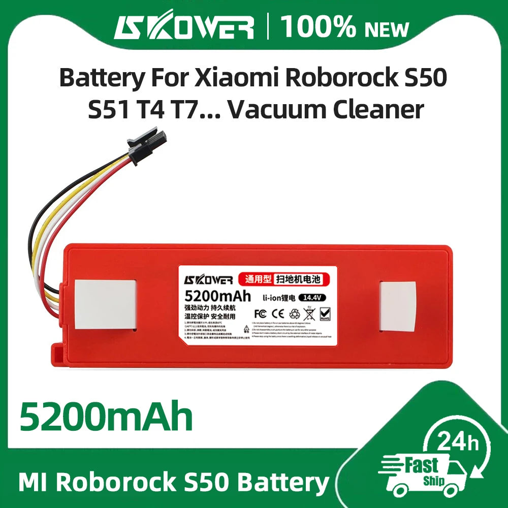 SKOWER Robot Battery For Xiaomi 1S Roborock S5 S6 S7 Max S50