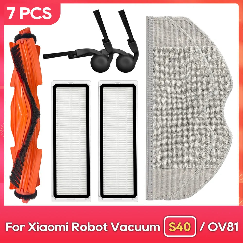 Fit For ( Xiaomi Robot Vacuum S40 / OV81 ) Accessories Main Side Brush Mop Filter Replacement Spare Parts