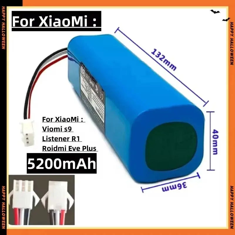 14.4V Rechargeable Li-ion Battery for Neabot Q11 Robot Vacuum Cleaner Replacement Accessories 12800mAh 14.8V
