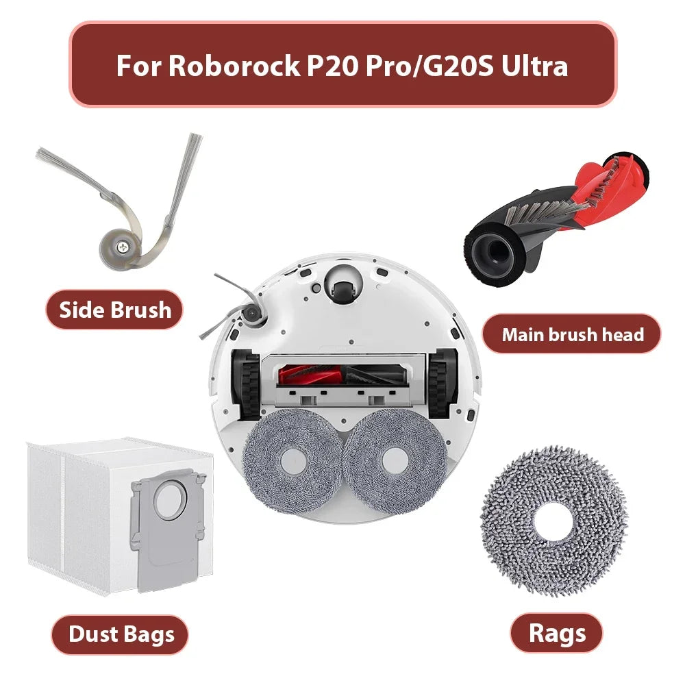 Mop Pads for Roborock G20s Ultra/P20 PRO/P10 PRO/Saros 10R/Q