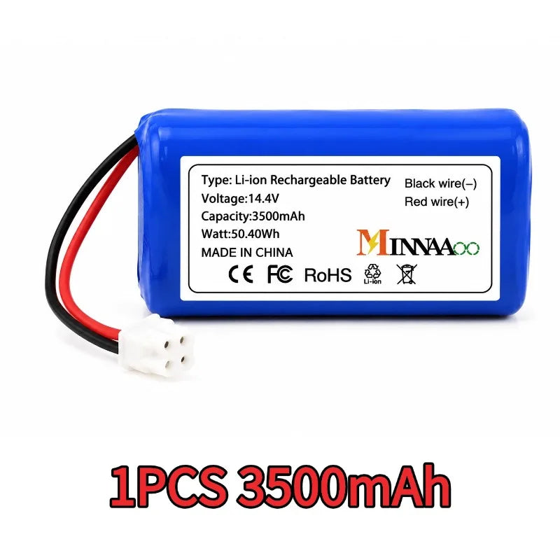 MINNAAOO 12800mAh 14.8V High Capacity Li-ion Battery For HUTT W55 W66 DDC55 DDC51 Window Cleaning Robot