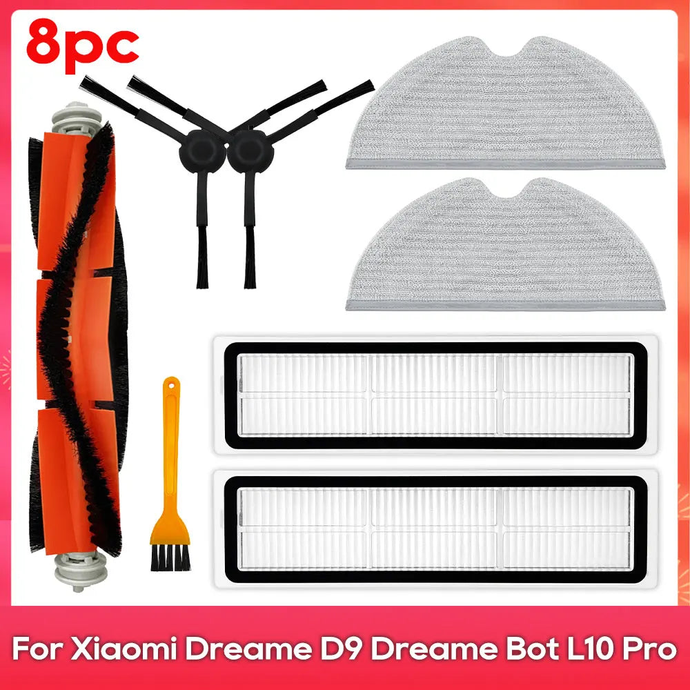 Compatible For ( Dreame D9 L10 Pro Trouver Robot LDS Vacuum Finder ) Spare Parts Accessories Main Side Brush Mop Hepa Filter