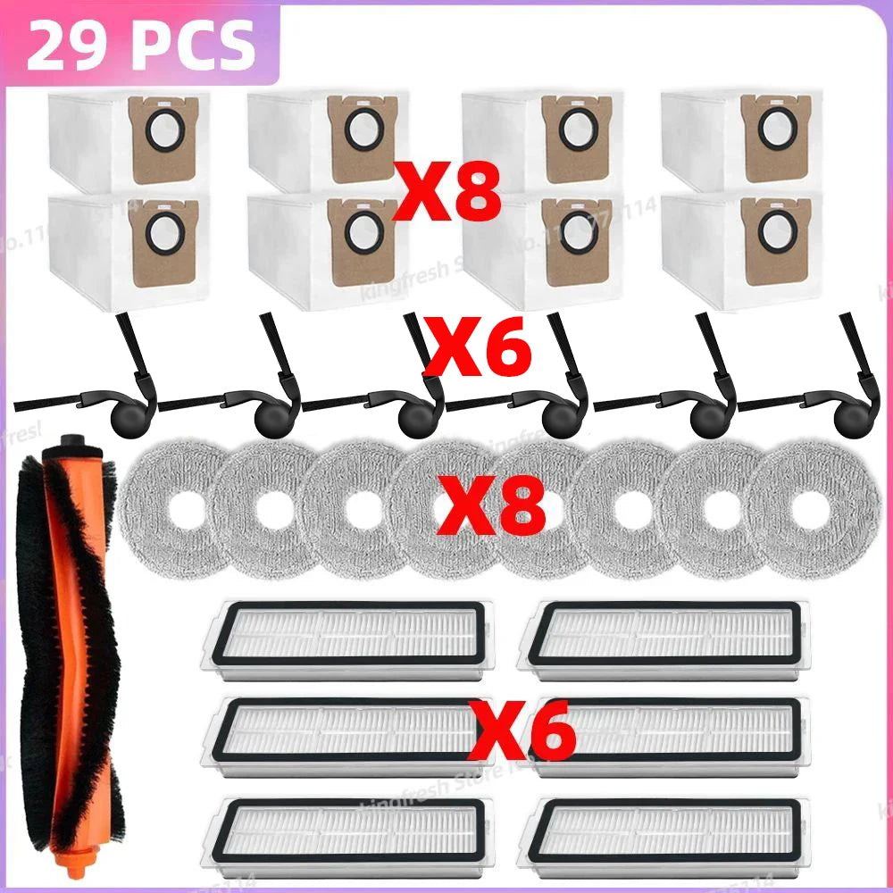 Fit For ( Xiaomi Mijia 5C /OV42CN Xiaomi Robot Vacuum H50 / H50 Pro ) Vacuum Parts Main Side Brush Filter Mop Cloth Dust Bag