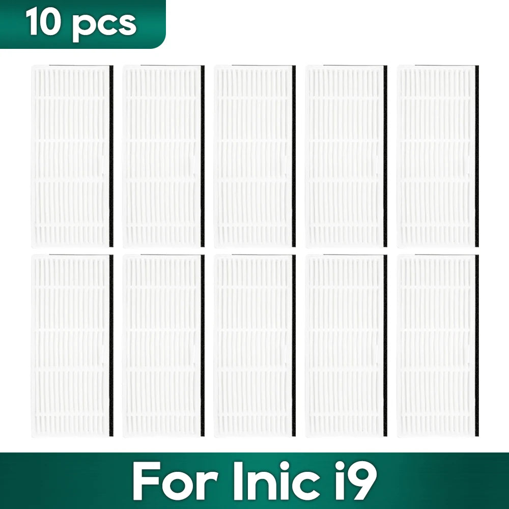 Compatible For Inic i9 아이닉 i9 Robot Vacuums Replacement Spare Parts Kit Accessories Main Side Brush Hepa Filter Mop Cloth Wipe