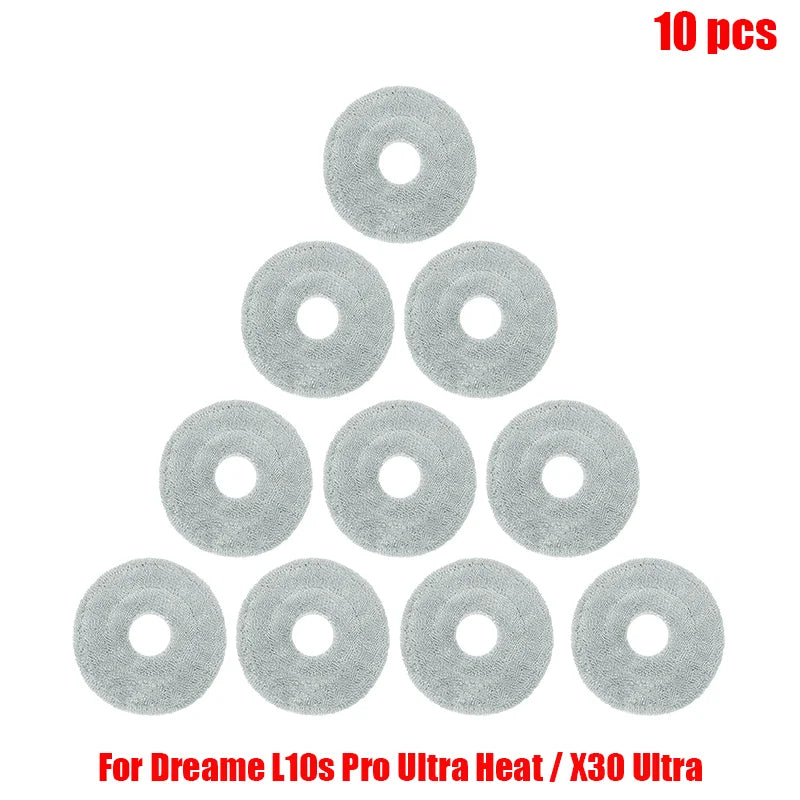 Dreame L10s Pro Ultra Heat / X30 Ultra Robot Vacuum Cleaner Parts Main Side Brush Mop Cloth Hepa Filter Dust Bag Accessories