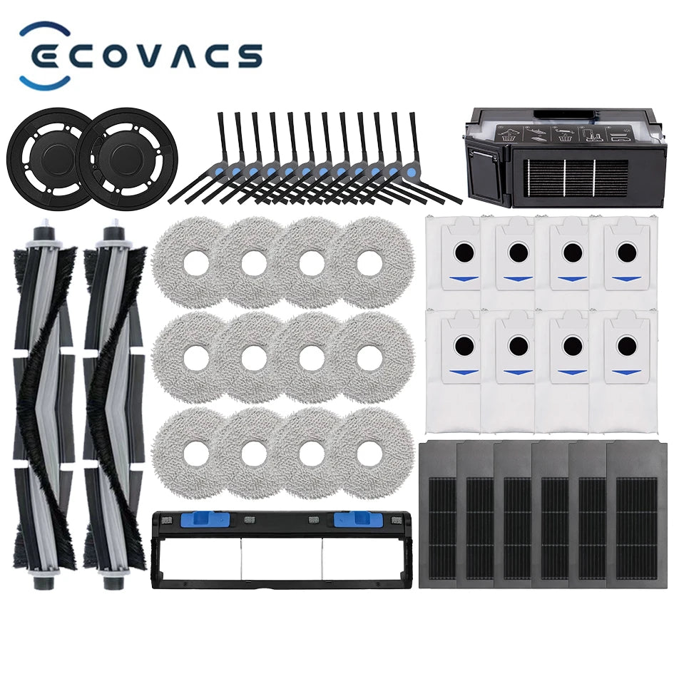 Ecovacs Deebot X2 Omni / X2 Pro / X2 Robot Vacuum Accessories Roller Main Side Brush Hepa Filter Mop Cloth Dust Bag Parts