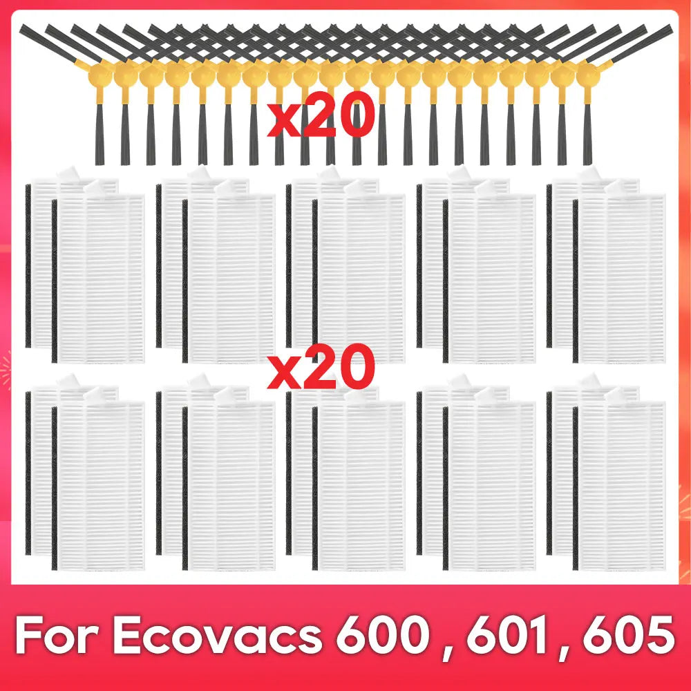 Fit For ( Ecovacs DEEBOT 600 DO3G 601 605 ) Robot Vacuums Roller Side Brush Cover Filter Replacement Spare Part Accessory