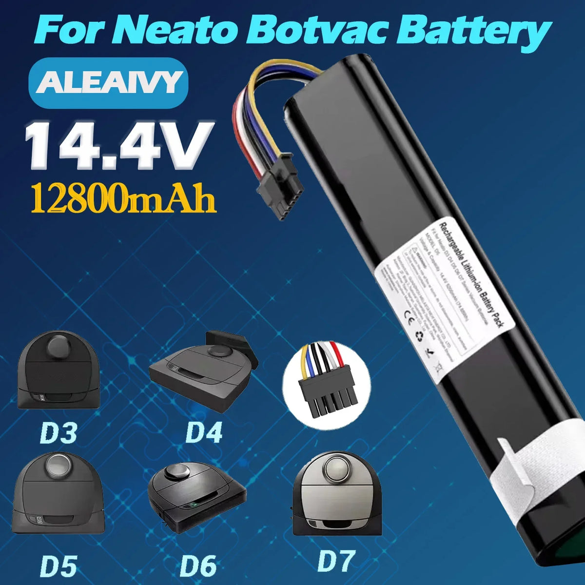 Replacement Battery 14.4v for Neato Botvac Connected D3 D3+D